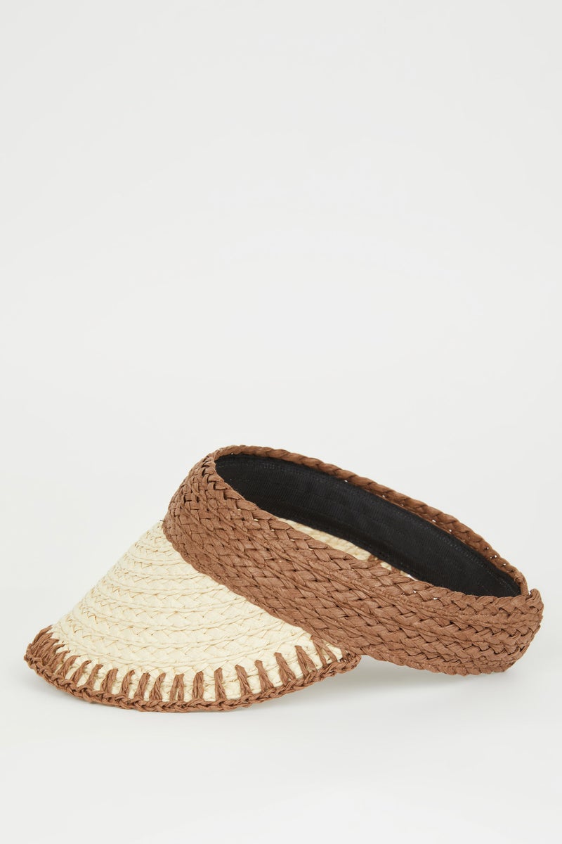DeFacto Brown Woman Woman Visor Hat Casual - Image 3